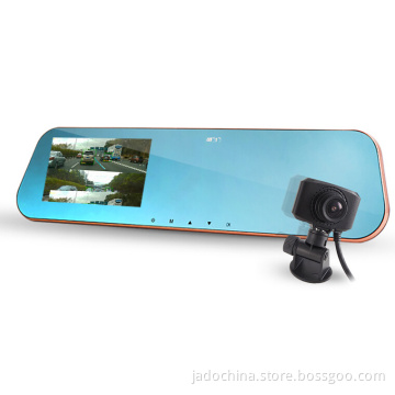 HD1080p Vehicle Drive Recorder, Front and Rear Camera Car DVR, Ldws, Fcws, GPS Rearview Mirror DVR